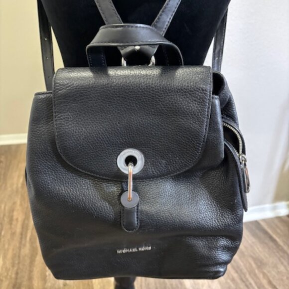 Michael Kors Raven Black Pebbled Leather Backpack main image 8